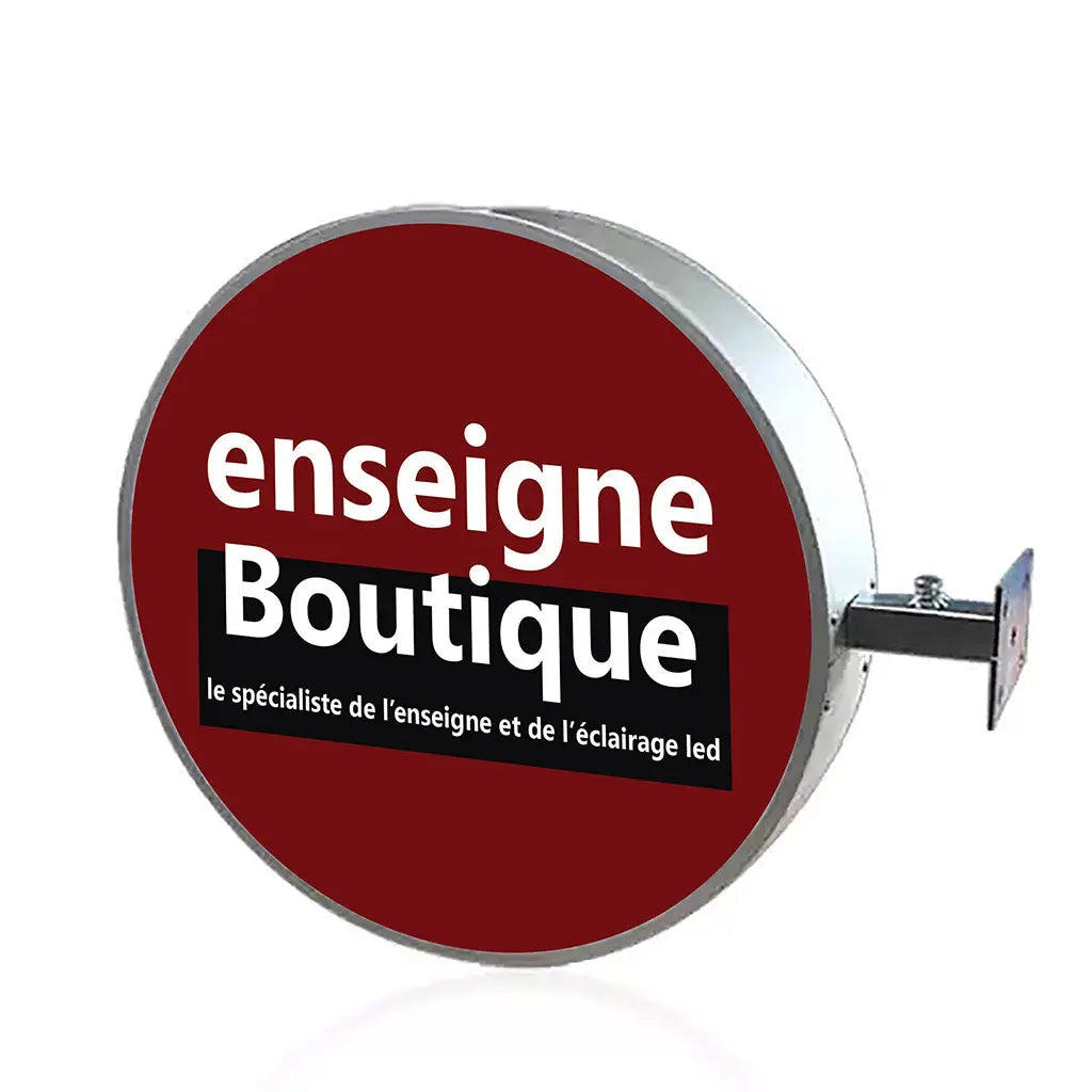 Enseigne-ronde-lumineuse Enseigne boutique Fabricant d'enseignes lumineuses