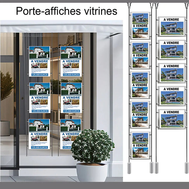 Les-porte-affiches-vitrine Enseigne boutique Fabricant d'enseignes lumineuses