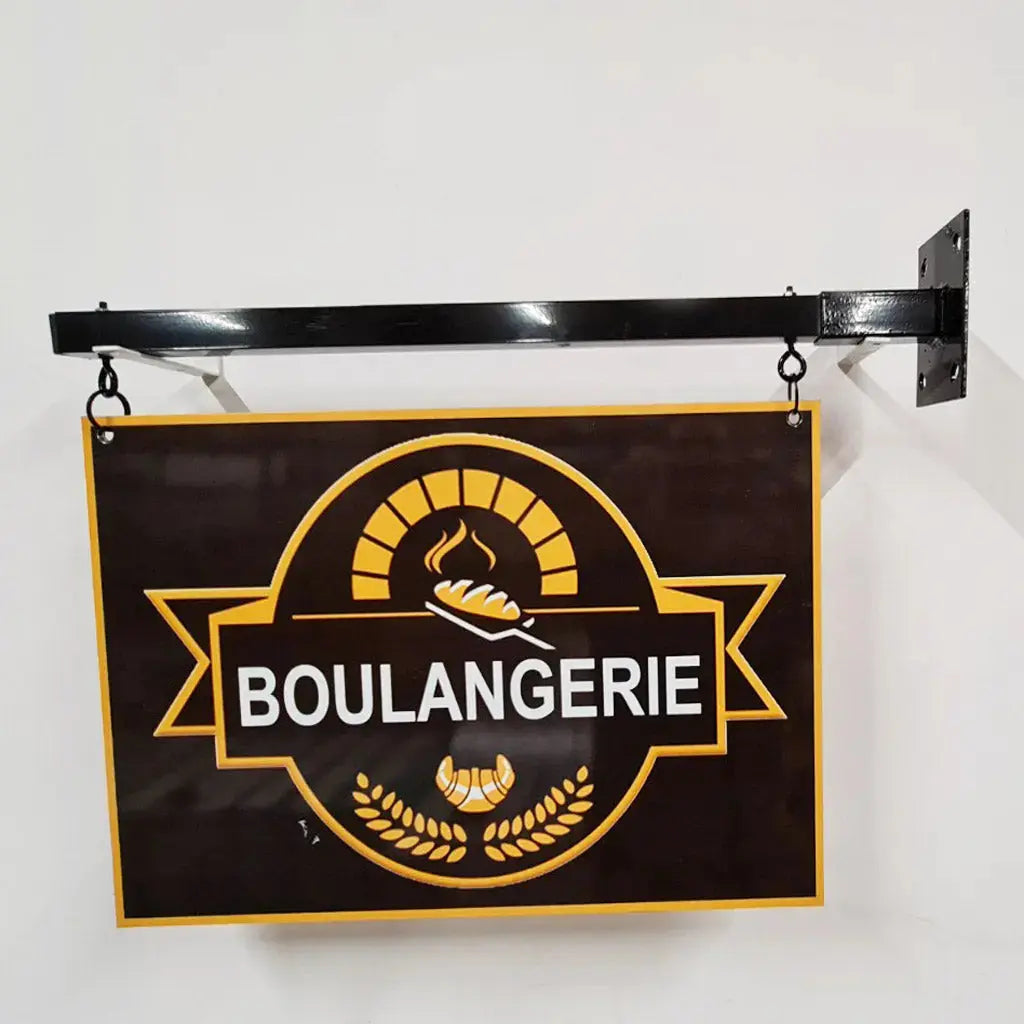 enseigne drapeau sur potence Enseigne boutique Fabricant d'enseignes lumineuses