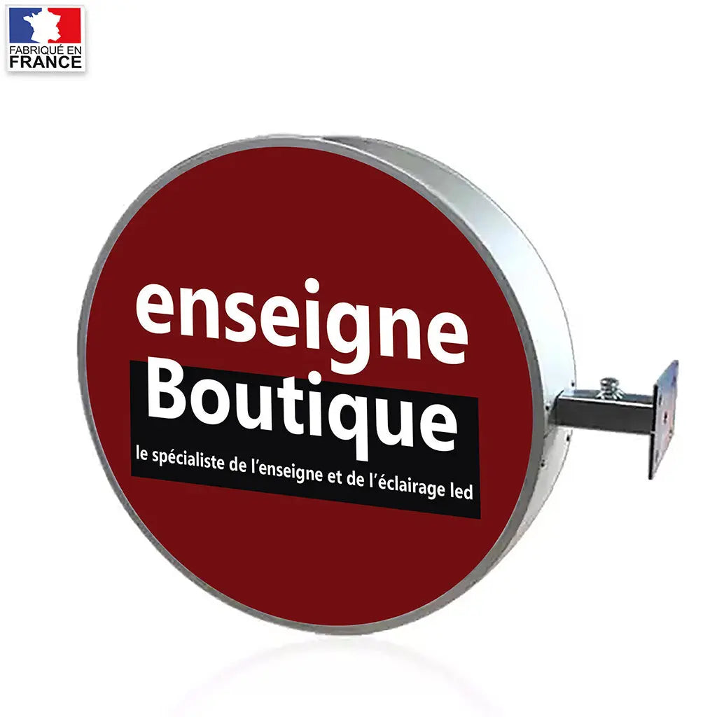 Enseigne ronde lumineuse Enseigne boutique Fabricant d'enseignes lumineuses