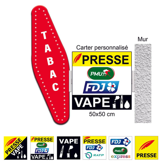 carotte de tabac, enseigne tabac, buraliste Ma boutique