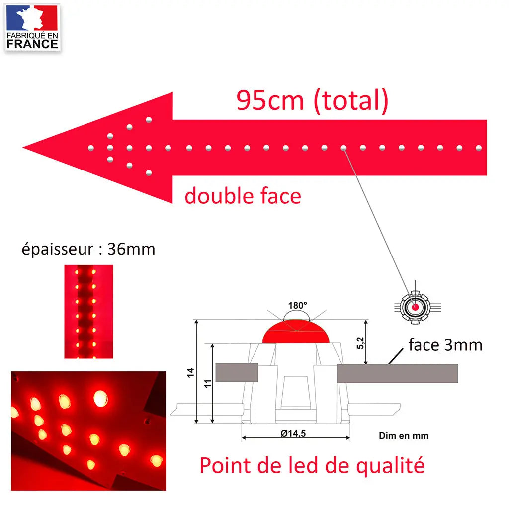 flèche lumineuse Enseigne boutique Fabricant d'enseignes lumineuses